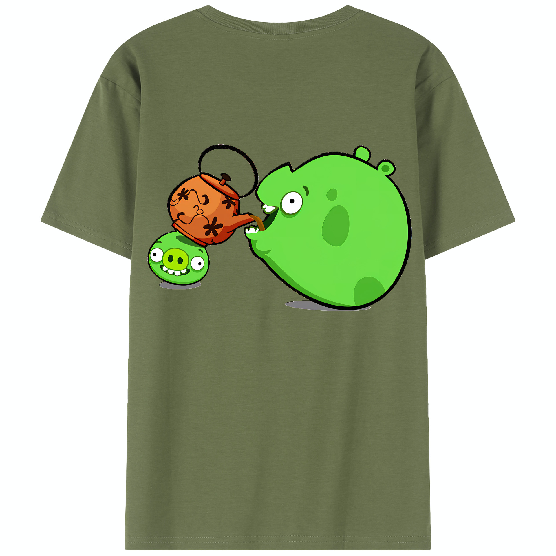 （画像用） Angry Birds アングリーバード 綿100％半袖Tシャツ（背面プリント）